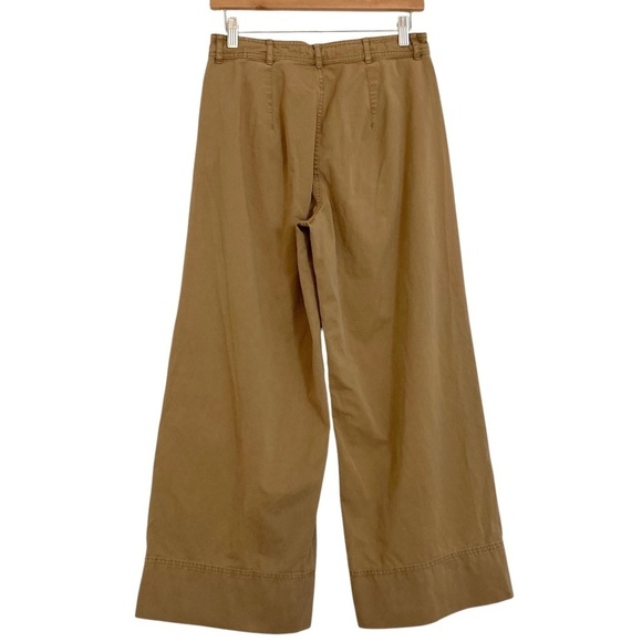 EVERLANE The Lightweight Wide Leg Crop Chino Pants in Khaki Tan - Picture 9 of 11